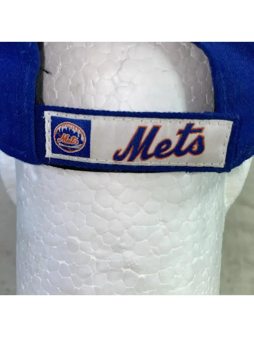 New Era 9FIFTY New York Mets MLB Strapback Hat Blue Orange OSFM *FLAWS*